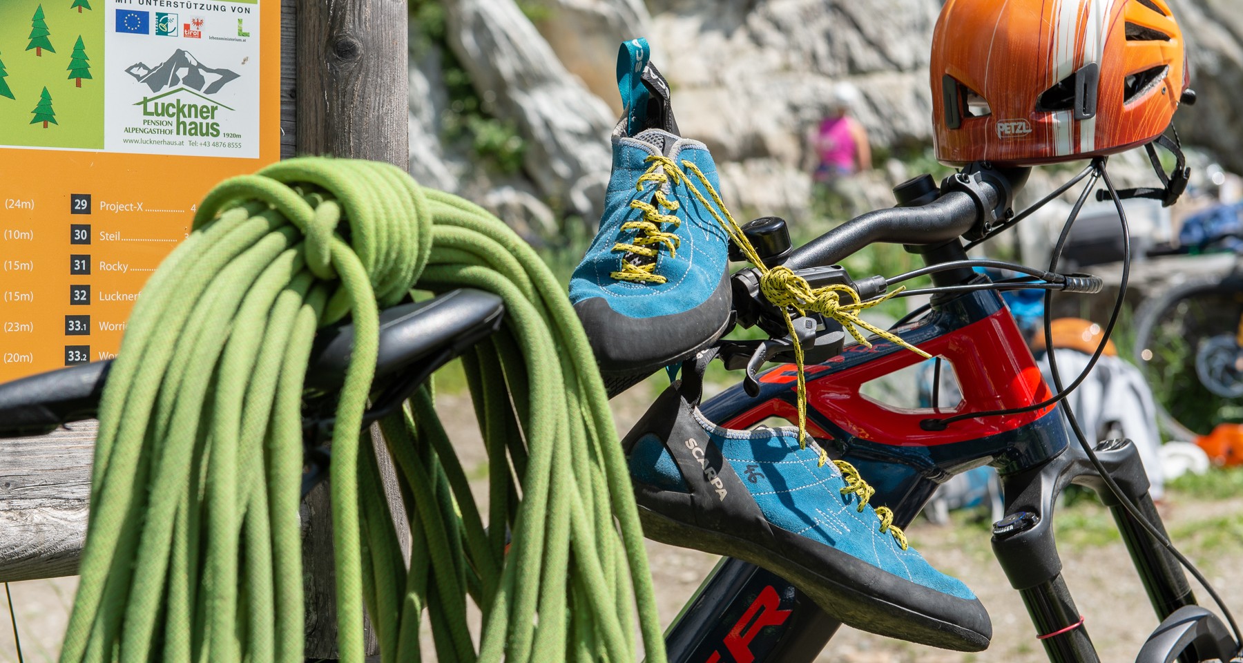 Climbing course for advanced climbers